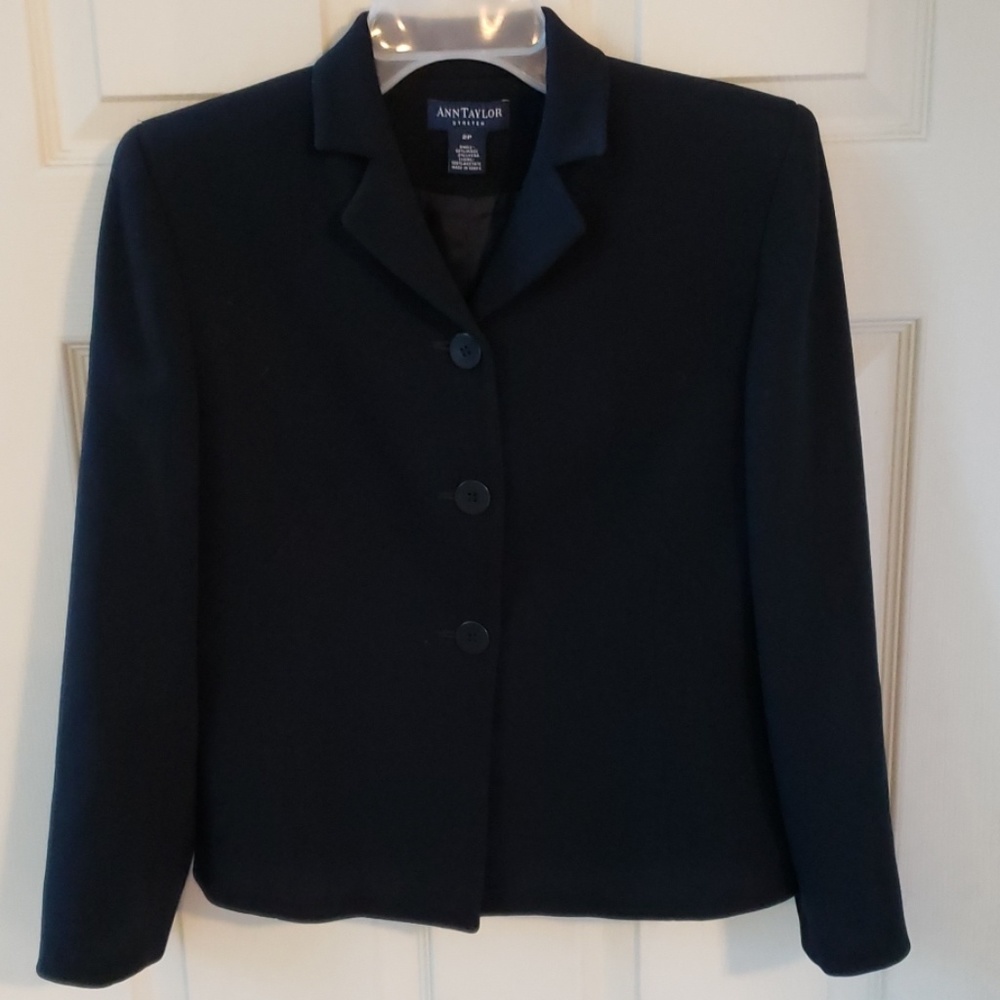 Fully lined black Ann Talor Jacket.